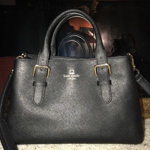 Kate Spade Saffiano Leather black cross body purse